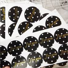 1000 pçs para você redondo ponto preto adesivo de vedação para o casamento de biscoito artesanal envelope selos artesanal papelaria adesivo 2024 - compre barato
