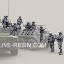 1/35 Modern Russian soldier Set, 9 people, Resin Model Soldier GK, military themes, Unassembled and unpainted kit 2024 - buy cheap