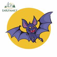 EARLFAMILY 13cm x 11.1cm for Cute Vampire Bat on Full Moon Background Funny JDM Car Stickers DIY Car Styling Decal for Fold GTR 2024 - buy cheap