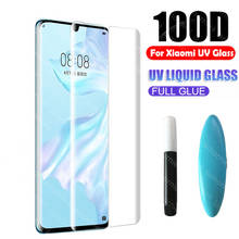 Vidro de cola líquida uv 100d, vidro temperado completo para xiaomi mi cc9 pro note 10, xiaomi redmi note 8 pro 8 8a 9t pro cc9 e a3 2024 - compre barato