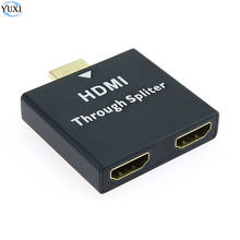 YuXi-adaptador HDMI macho a HDMI Dual hembra, divisor de 1 a 2 vías para TV HD, Hot DH para reproductores de DVD Xbox Blueray para PS3 2024 - compra barato