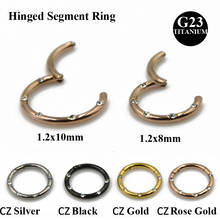 1PC Titanium Steel Hinged Segment Nose Ring 16G Nipple Clicker Ear Cartilage Tragus Helix Lip Piercing Unisex Fashion Jewelry 2024 - buy cheap