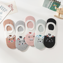 5 par/lote lindo Animal de algodón calcetines de las mujeres conjunto de niñas Lolita Kawaii perro gato dibujo primavera corta calcetín Casual suave regalo divertido 2024 - compra barato