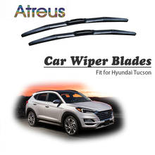 Atreus palheta de limpador dianteiro de borracha, 2 peças de alta qualidade, longa vida, para hyundai tucson 2017 2007-2012, acessórios originais 2024 - compre barato