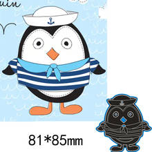 Sailor penguin frame Metal Cutting Dies Stencils for DIY Scrapbook Photo Album Paper Card Decorative Craft Embossing 81*85mm 2024 - buy cheap