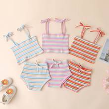 Conjunto de roupas de verão para bebês recém-nascidos, 3 pçs, estampa floral, calças curtas, tiara, recém-nascidos, roupas infantis 2024 - compre barato