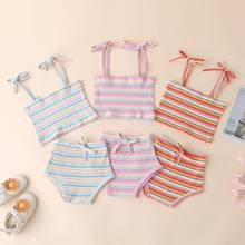 3PCS Newborn Baby Girls Summer Clothes Set Ruffle Romper Tops Floral Print Short Pants Headband Toddler New Born Kids Outfits 2024 - buy cheap