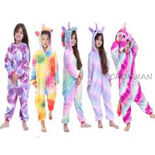 Pijamas de franela de invierno para bebés, niñas y niños pequeños, Pijama de unicornio, pijamas de Navidad, Pijama Infantil de 4 a 12 años 2024 - compra barato
