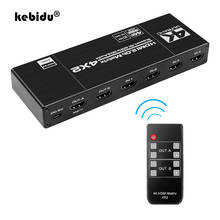Kebidu-Interruptor de Control remoto 4K 60Hz con ARC & IR, 1080P, para PS4 TV HDTV 4x2, Extractor de Audio, conmutador compatible con HDMI 2024 - compra barato