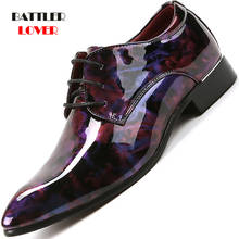 Wedding Dress Shoes Men Oxfords Male Patent Leather Formal Business Shoes for Men Zapatos Homme High Quality 2024 - buy cheap