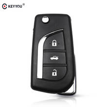KEYYOU 3 Button Flip Folding Remote Key Shell Cover For Toyota 2014 Levin Camry Corolla Reiz Highlander Key Case TOY48 Blade 2024 - buy cheap