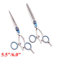 5.5 6.0 Hair Scissors Rotate Handle Professional Barber Scissors Hight Quality Hairdressing Scissors Cutting Thinning 440c 9019# 2024 - buy cheap