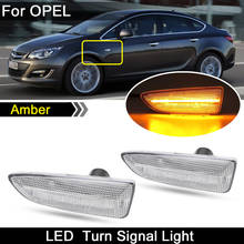 1 Pair For Opel Astra-J Astra-K Zafira Crossland Insignia Clear Lens LED Side Marker Light Amber Turn Signal Lamp 2024 - buy cheap