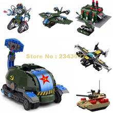 Red Alert Military Plane Fighter Tank Vehicle War Factory Robot Building Blocks Toy 2024 - buy cheap