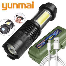 Z40 XP-G Q5 фокус мини светодиодный фонарик фонарь лампа встроенный аккумулятор 2000 люмен регулируемый пальчиковые Водонепроницаемый для использования вне помещений 2024 - купить недорого