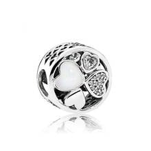 Authentic 925 Sterling Silver Bead Hearts of Love Charm Fit Fashion Women Pandora Bracelet Bangle Gift DIY Jewelry 2024 - buy cheap