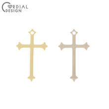 Cordial Design 200Pcs 14*23MM Earrings Accessories/Pendant/DIY Making/Cross Shape/Hand Made/Jewelry Findings & Components/Charms 2024 - buy cheap