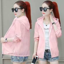 Summer Lightweight Breathable Sun Protection Jacket Female Jacket Hooded Thin Sun Proof Coat Women Loose Casual Anti Uv Jacket 2024 - buy cheap