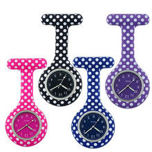 Relógio de quartzo colorido feminino e unissex, relógio de bolso com 10 pontos brancos de silicone para mulheres e homens 2024 - compre barato