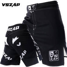 Vszap bermuda esportiva para treinamento e competição, bermuda curta boxe mma muay thai kick boxing 2024 - compre barato