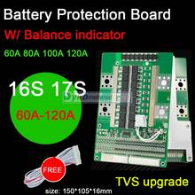 DYKB 16S 17S 48V 60V Lifepo4 Li-ion Lipo Lithium Battery Protection Board BMS High current 60A 80A 100A 120A W balance LED 2024 - buy cheap
