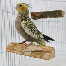 Parrot Bird Perch Toy Wooden Stand Holder Platform Squirrel Chinchilla Hamster Rack Cage Toy Accessories Birds Supplies 2024 - купить недорого