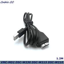 USB 2,0 кабель для синхронизации данных для Sony Cyber-shot камеры DC Замена VMC-MD2 DSC-W230 DSC-W215 1,2 м 2024 - купить недорого