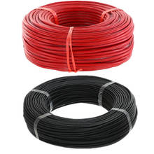 10meter/lot High Quality 5m red and 5m black color wire silicone 10 12 14 16 18 20 22 24 26 AWG silicone cable 2024 - buy cheap