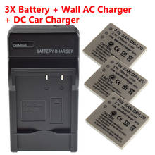 3pcs Replacement Battery + Charger + Car Plug for Sanyo DB-L20 L20A L20AU Xacti DMX-C1 Camera 2024 - buy cheap