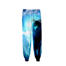 Space Galaxy 3D Wolf Fashion Track Pants Streetwear Jogger Pants New Casual Warm Sweatpants Slim Harajuku Men/Women Trousers 2024 - buy cheap