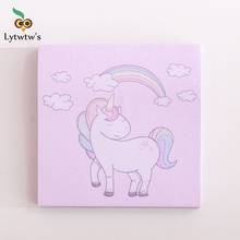 Bloc de notas adhesivas de unicornio Rosa Kawaii, Bloc de notas, suministros para oficina y escuela, papelería, pegatinas para cuaderno, decoración, arcoíris 2024 - compra barato