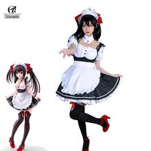 ROLECOS Date a Live Tokisaki Kurumi Cosplay Costume Anime Maid Costume Women Sexy Cosplay Uniform Outfit Carnival Clothing 2024 - buy cheap