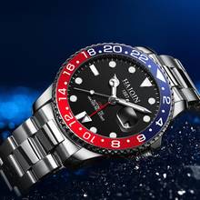 HAIQIN GMT Mechanical watches for men luxury automatic watch men waterproof clock man business wristwatch men Reloj Hombre 2020 2024 - buy cheap