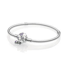 Auténtica Plata de Ley 925 Original momentos Flor de bosque pradera Europa pulsera apta para mujeres cuentas encanto brazalete de regalo DIY joyería 2024 - compra barato