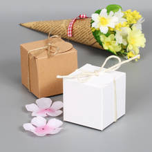 Embalaje de cartón Kraft pequeño, caja de jabón hecha a mano para dulces, decoraciones de boda, suministros para fiestas y eventos, 10 unids/lote 2024 - compra barato