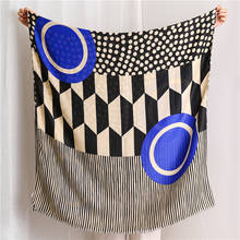 Женский шёлковый шарф в горошек, с принтом 2024 - купить недорого