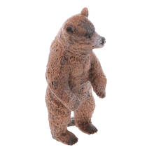 Realistic Standing Brown Bear Wild Animal Model Figure Figurine Kids Toy 2024 - buy cheap