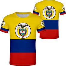 Camiseta con número de nombre de COLOMBIA, camiseta con foto 0, ropa impresa, Camisetas hechas a medida gratis, respirador 3D, 4XL, 5XL, talla grande 6XL 2024 - compra barato