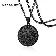 Black Stainless Steel Men Nenckace The Seals Of The Seven Archangels Pendant Sigil Jewerly 2024 - buy cheap