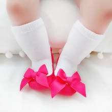Infant Girl Socks Princess Cotton Socks for Baby Girls Stuff Kids Bow Socks White Pink Cute Newborn Bebe Footwear Short 0-12M 2024 - buy cheap