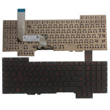 Teclado para computador laptop asus, teclado us inglês para os modelos g751, g751jm, g751trajes g751jy 2024 - compre barato