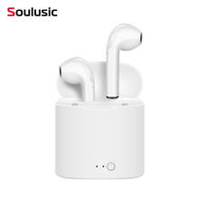 Soulusic i7s TWS Mini Headphone Wireless Bluetooth Earphone Stereo Earbuds With Charging Case Mic for IOS Android iPhone iPods 2024 - buy cheap