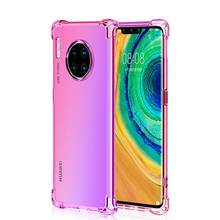 Capa de celular em cores degradê, para huawei p20, p30 lite pro, tpu, honor 10 lite, 20 pro, 20s, 8s, 10i, 20i, play3, coque 2024 - compre barato