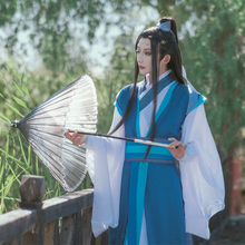 Аниме Sha Po Ланг ГУ Юн Косплэй костюм унисекс наряд синего цвета в стиле ханьфу, полный комплект Хэллоуин вечерние костюмы для карнавала комиксов показывает 2024 - купить недорого