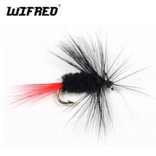WIFREO-señuelo de pesca con alas blancas y negras, cebo de pesca de trucha, puede volar, mosca seca, bugs, tamaño 10, 10 unidades 2024 - compra barato