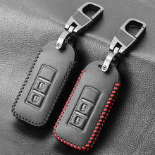 Funda de cuero con 2 botones para mando a distancia, carcasa para Mitsubishi L200, ASX, Outlander, Eclipse, Cross, Pajero, Sport, Lancer 2024 - compra barato