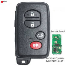 Keyecu chave remota inteligente 4 botão fob para toyota highlander 2008 2009 2010 2011 2012 2013 fcc id: hyq14aab p/n: 271451-0140 2024 - compre barato