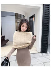Ms.MinShu Women Mink Fur Wrap Real Mink Fur Shawl Elastic Hand Knitted Shoulder Warmer Luxury Natural Mink Fur Scarf 2024 - buy cheap