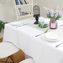 Mantel de mesa rectangular, cubierta blanca para boda, evento, fiesta, decoración de Hotel, 150cm x 500cm 2024 - compra barato