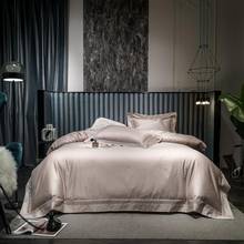 Luxury 1000TC 100% Egyptian Cotton Bedding set 4Pcs Queen King Cream Gray Jacquard Duvet cover Long-Staple Yarns Bed Sheet set 2024 - buy cheap